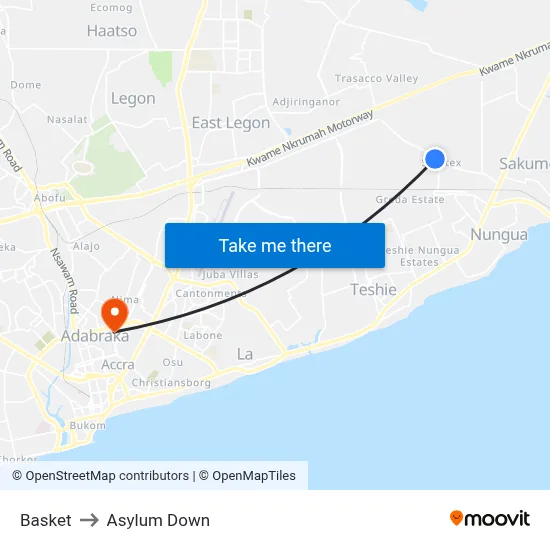 Basket to Asylum Down map