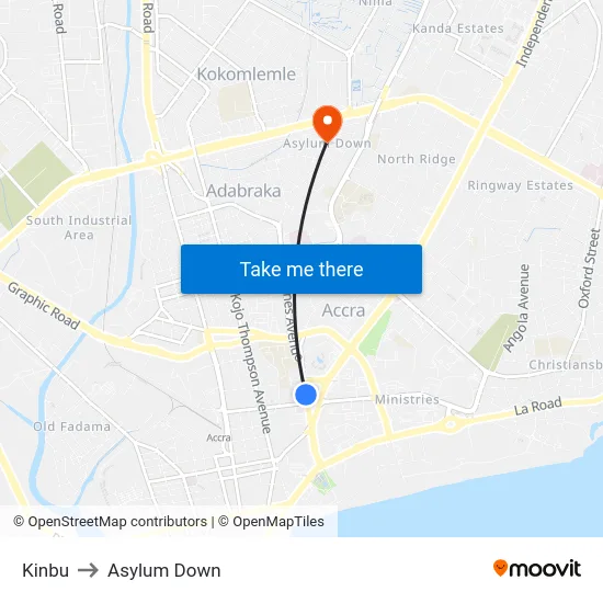 Kinbu to Asylum Down map