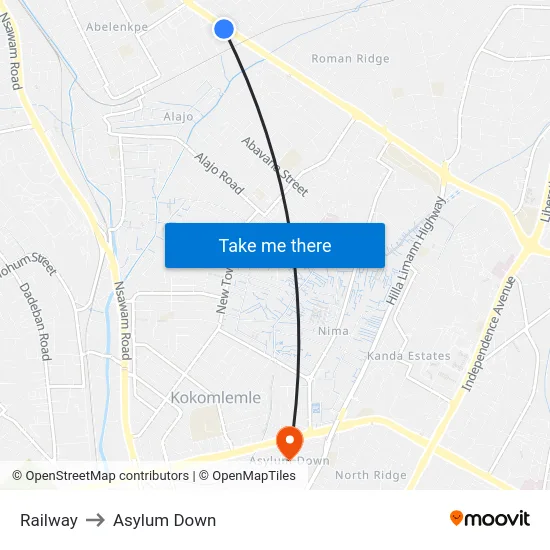 Railway to Asylum Down map