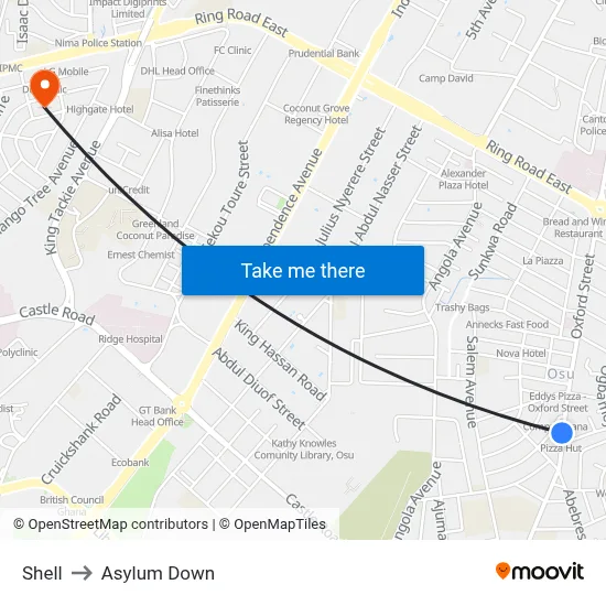Shell to Asylum Down map
