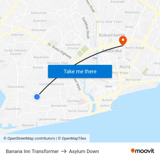 Banana Inn Transformer to Asylum Down map