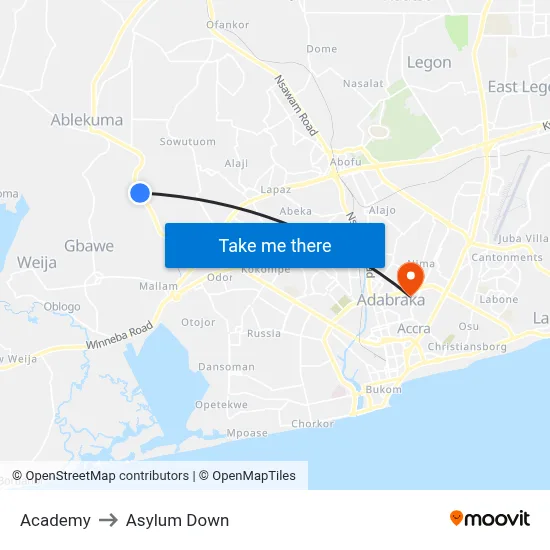 Academy to Asylum Down map