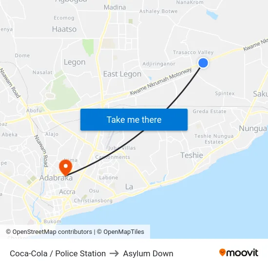 Coca-Cola / Police Station to Asylum Down map