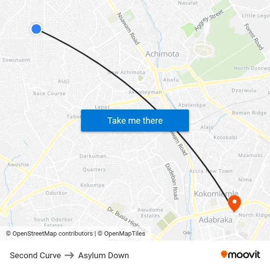 Second Curve to Asylum Down map