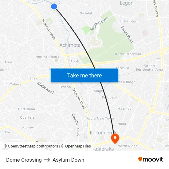 Dome Crossing to Asylum Down map