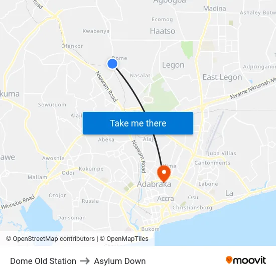 Dome Old Station to Asylum Down map