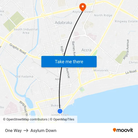 One Way to Asylum Down map