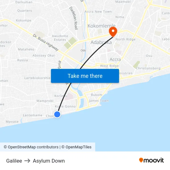 Galilee to Asylum Down map