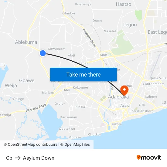 Cp to Asylum Down map