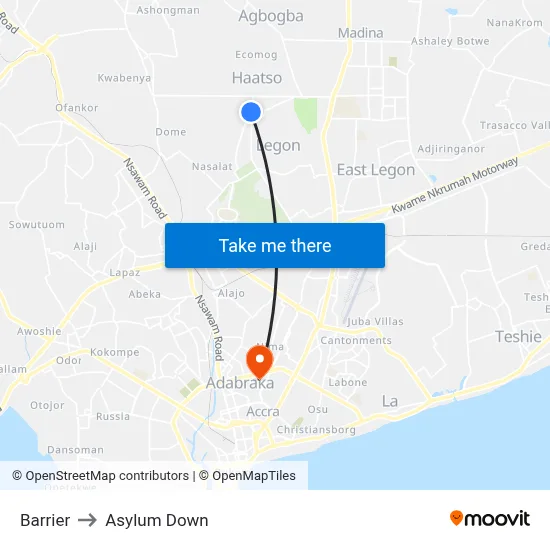 Barrier to Asylum Down map