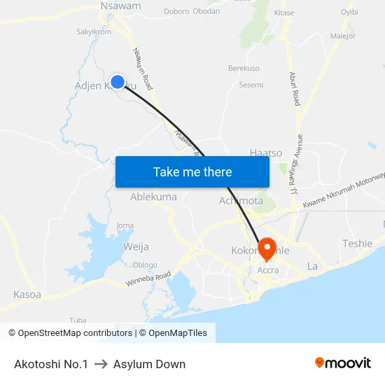 Akotoshi No.1 to Asylum Down map