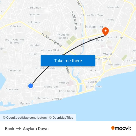 Bank to Asylum Down map