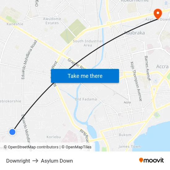 Downright to Asylum Down map