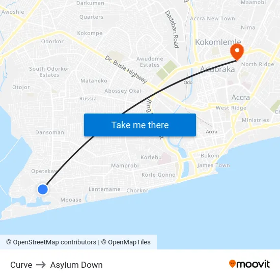 Curve to Asylum Down map