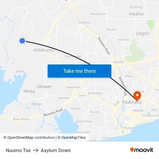 Nuumo Tse to Asylum Down map