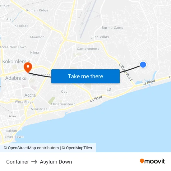 Container to Asylum Down map