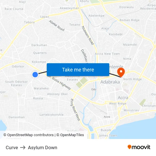 Curve to Asylum Down map