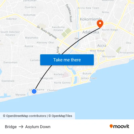 Bridge to Asylum Down map