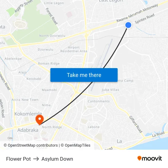 Flower Pot to Asylum Down map