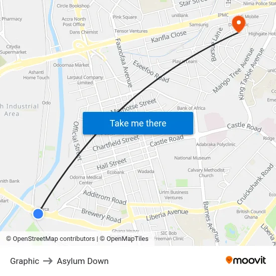 Graphic to Asylum Down map