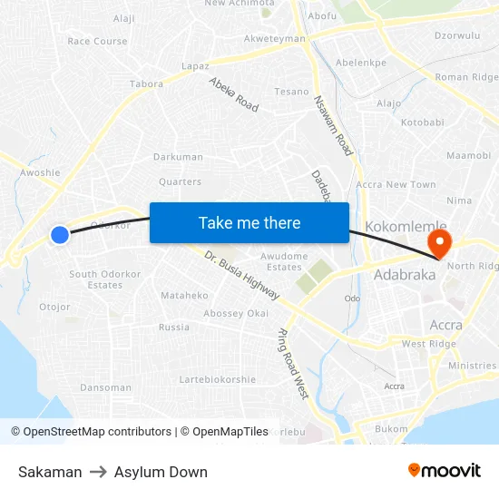 Sakaman to Asylum Down map