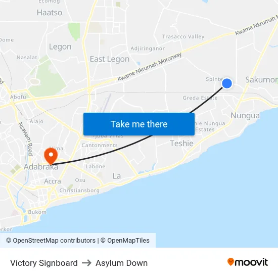 Victory Signboard to Asylum Down map