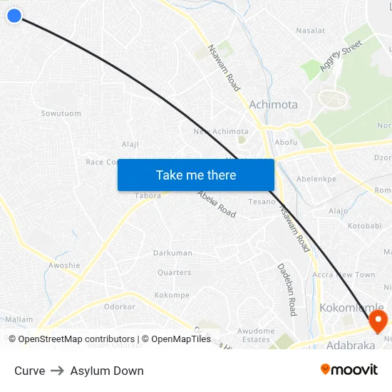 Curve to Asylum Down map