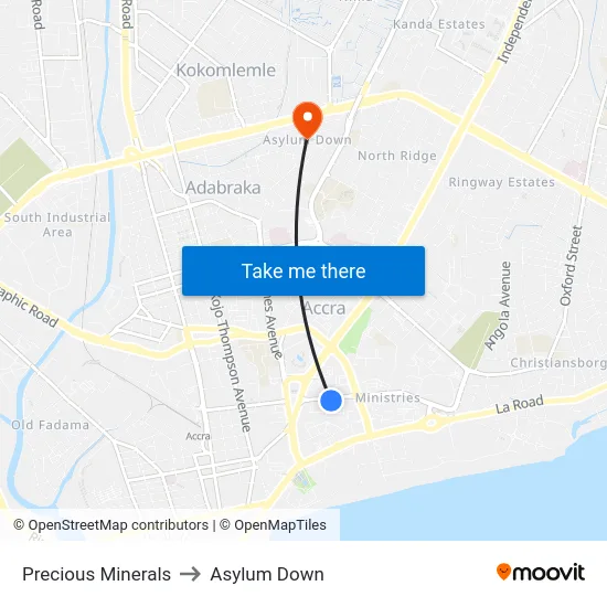 Precious Minerals to Asylum Down map