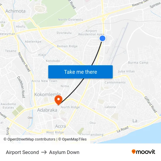 Airport Second to Asylum Down map