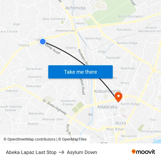 Abeka Lapaz Last Stop to Asylum Down map