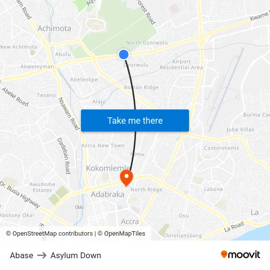 Abase to Asylum Down map