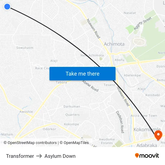 Transformer to Asylum Down map
