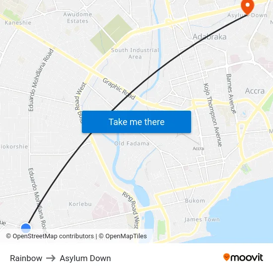Rainbow to Asylum Down map
