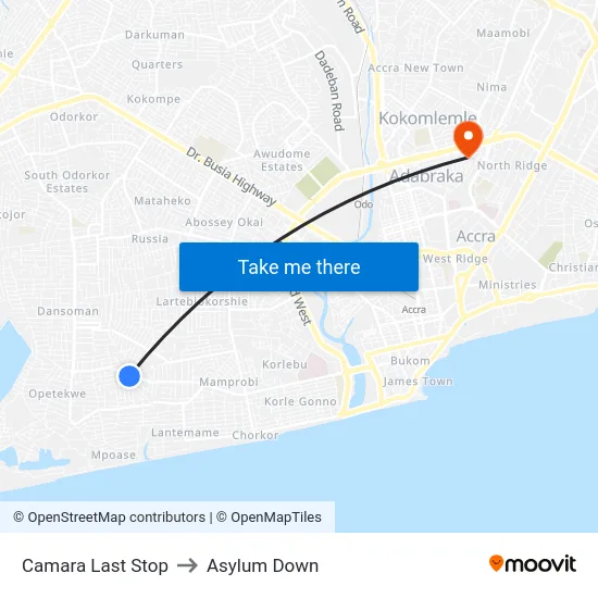 Camara Last Stop to Asylum Down map