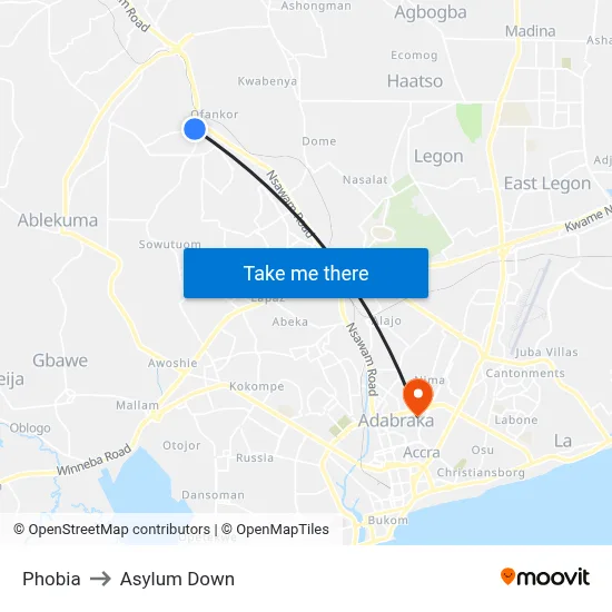 Phobia to Asylum Down map