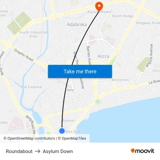 Roundabout to Asylum Down map