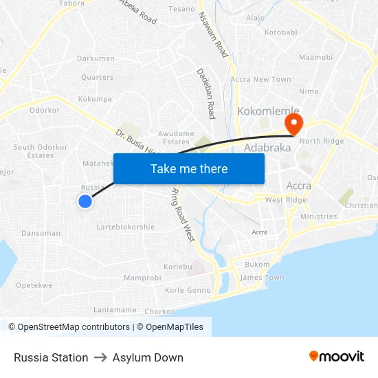Russia Station to Asylum Down map