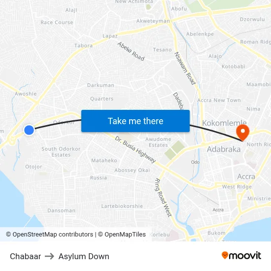 Chabaar to Asylum Down map
