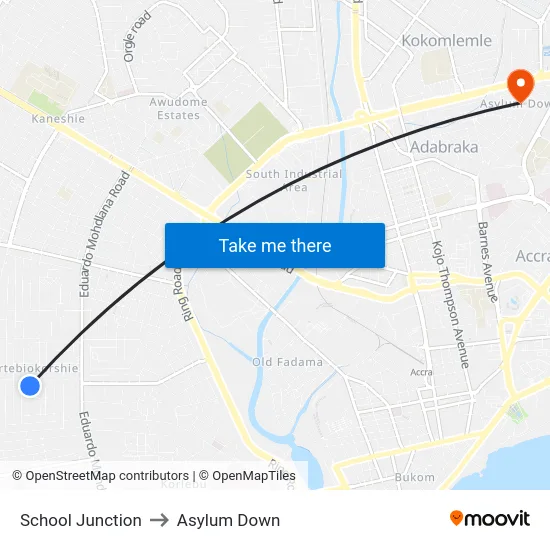 School Junction to Asylum Down map