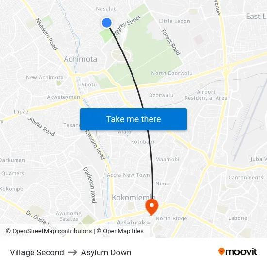 Village Second to Asylum Down map