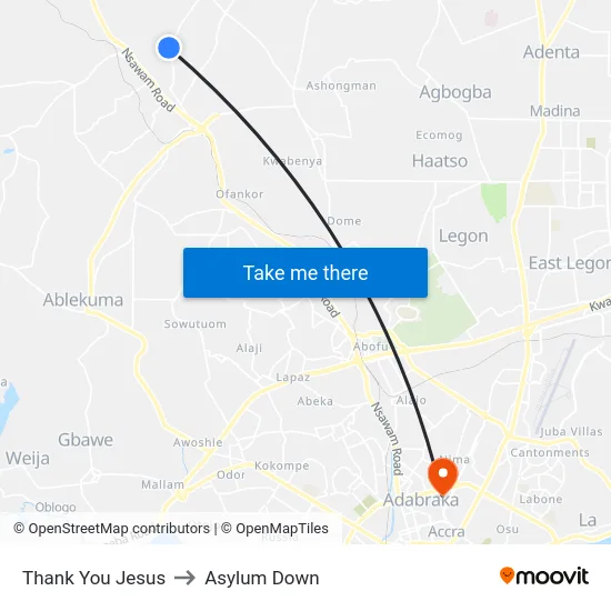 Thank You Jesus to Asylum Down map