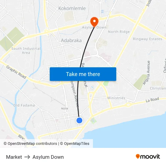 Market to Asylum Down map