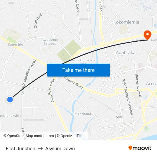 First Junction to Asylum Down map