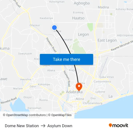 Dome New Station to Asylum Down map