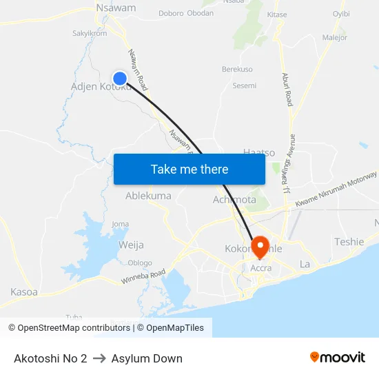 Akotoshi No 2 to Asylum Down map