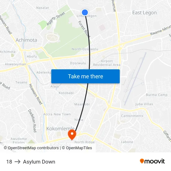 18 to Asylum Down map