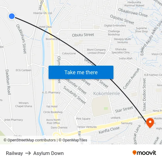 Railway to Asylum Down map