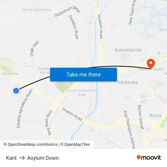 Kant to Asylum Down map