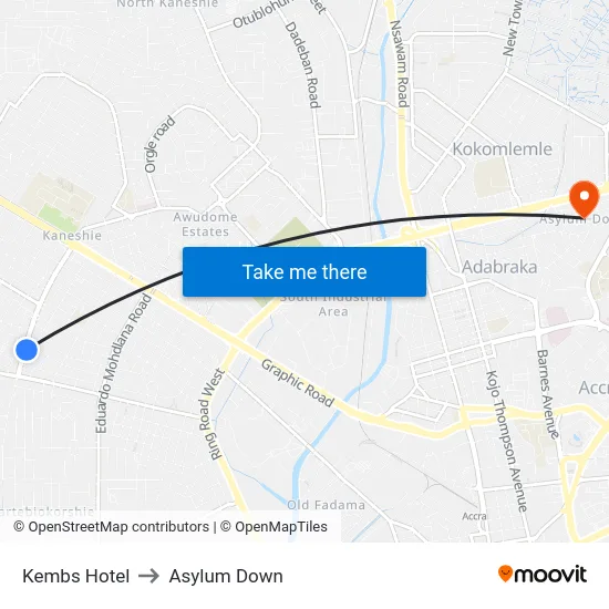 Kembs Hotel to Asylum Down map