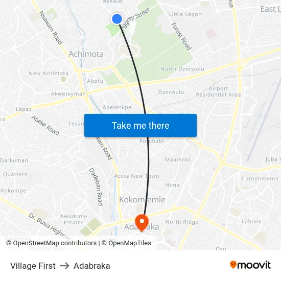 Village First to Adabraka map